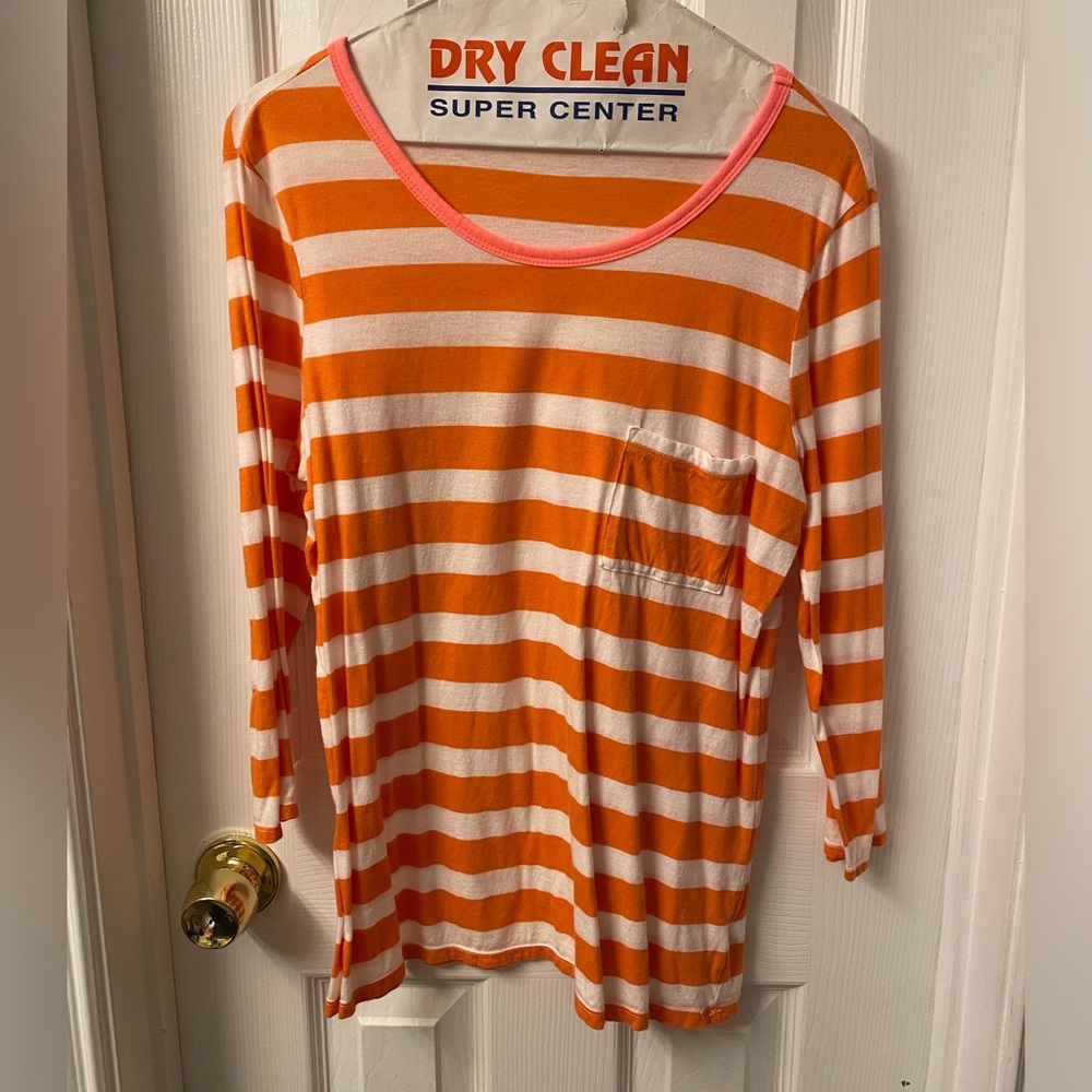 3/4 sleeve cotton t-shirt.